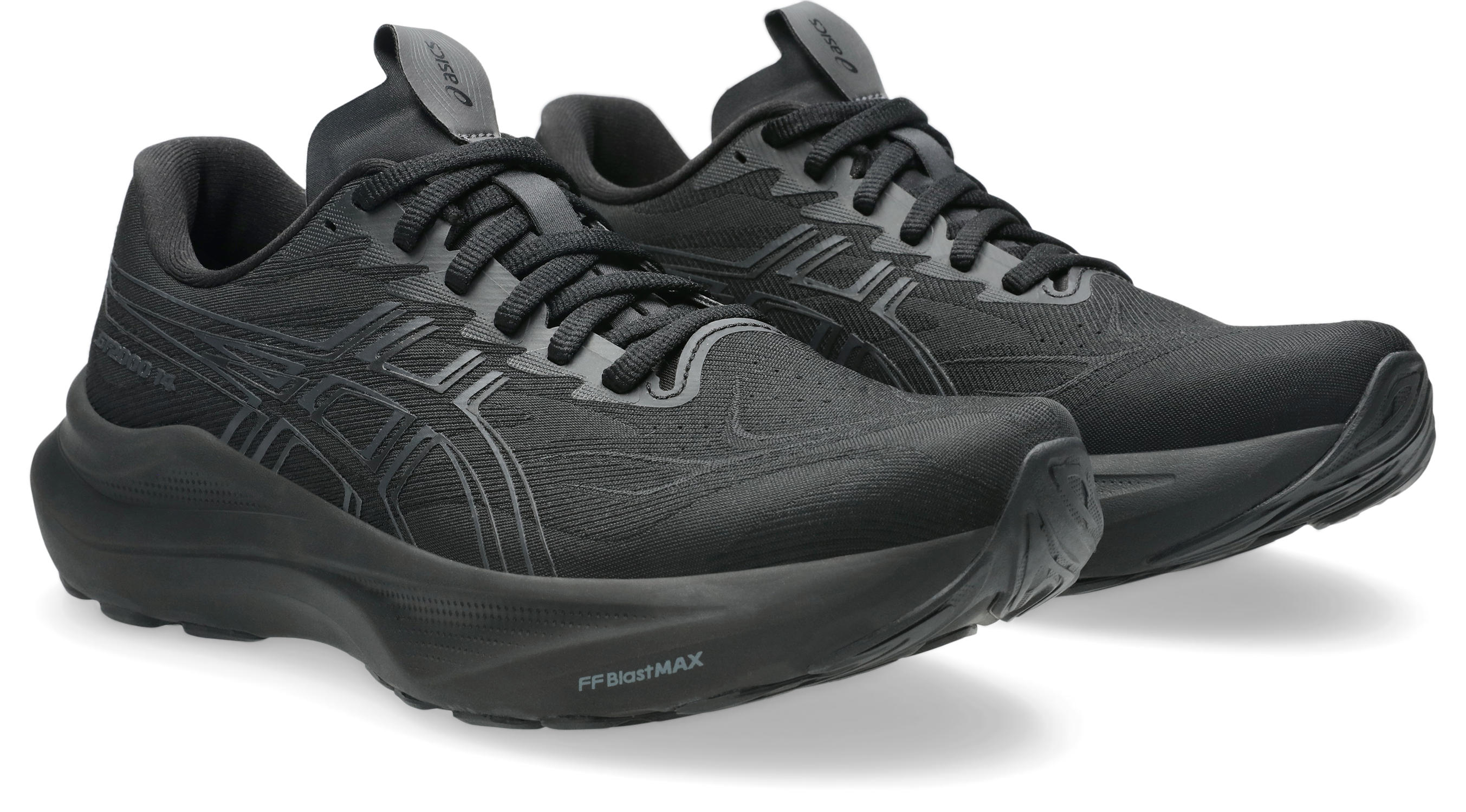 Laufschuh ASICS "GT-2000 14", Damen, Gr. 43,5, schwarz, graphite grau, Textil, Schuhe Laufschuh, für mehr Stabilität