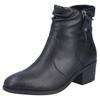 Stiefelette RIEKER, Damen, Gr. 41, schwarz, Lederimitat, unifarben, feminin, Schuhe, Boots, Klassik-Stiefelette, Blockabsatz, mit slouchy Schaft
