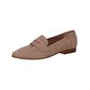 Slipper CAPRICE "Caprice Slipper Veloursleder", Damen, Gr. 37, beige, Veloursleder, casual, Schuhe