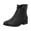Stiefelette RIEKER, Damen, Gr. 38, schwarz, Lederimitat, unifarben, elegant, Schuhe, Boots, Blockabsatz, mit Innenreißverschluss