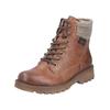 Schnürstiefelette RIEKER "Rieker Stiefelette Lederimitat/Textil", Damen, Gr. 36, braun (zimt), Lederimitat, Textil, casual, Schuhe
