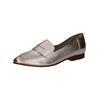 Slipper CAPRICE "Caprice Slipper Leder", Damen, Gr. 38, grau (metallic), Leder, casual, Schuhe