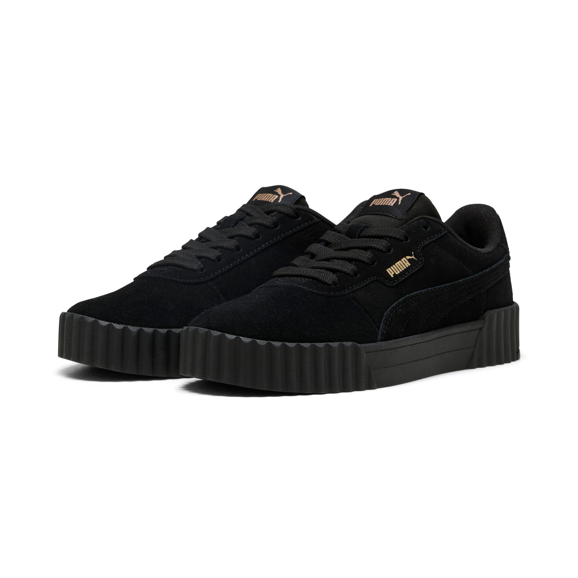 Sneaker PUMA "CARINA 3.0 SD", Damen, Gr. 42, schwarz (puma schwarz, puma gold), Schuhe Sneaker