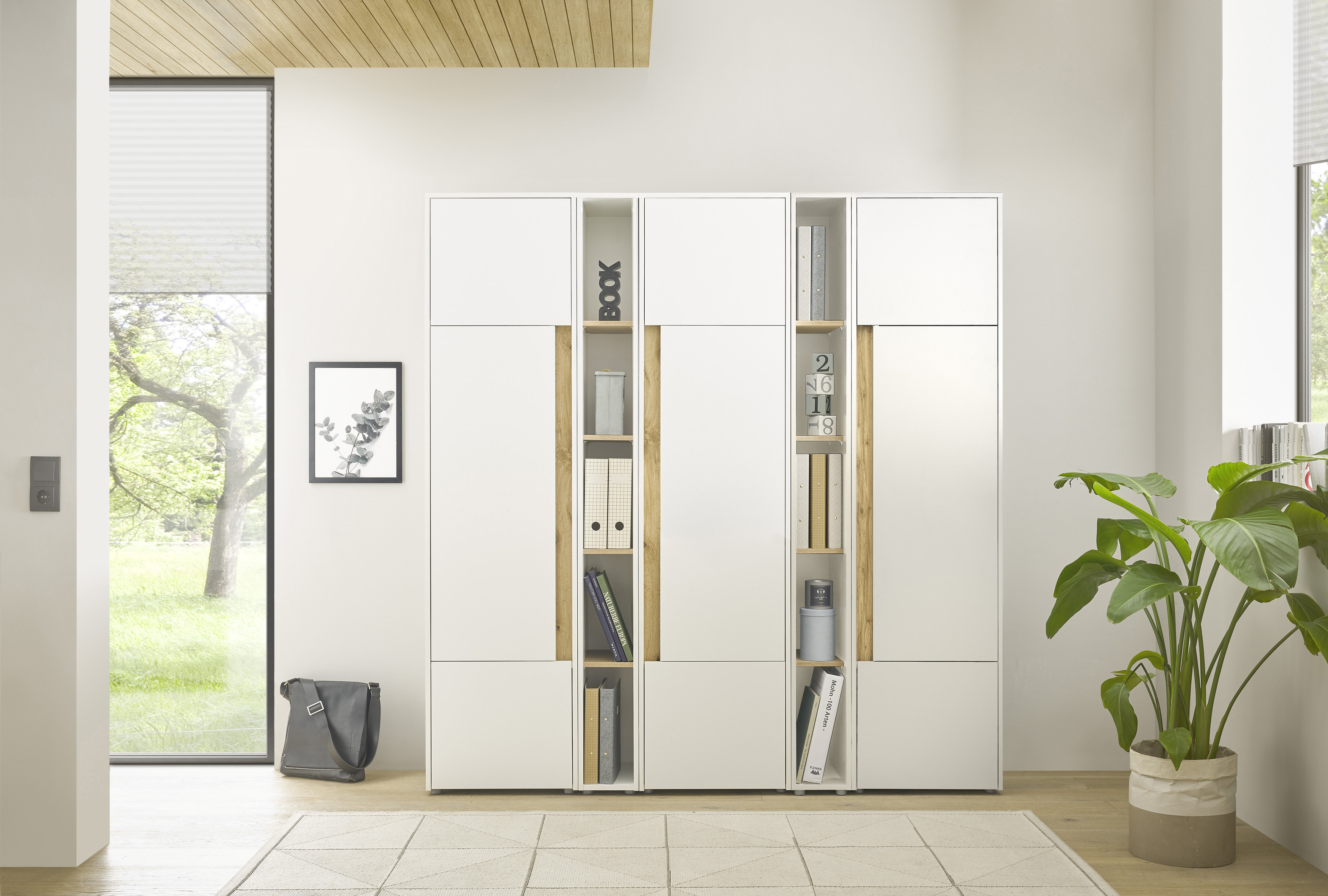 Büromöbel-Set INOSIGN "CiTY/GiRON", weiß, B:190cm H:200cm T:40cm, Arbeitsmöbel-Sets Image
