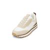 Sneaker MARC O'POLO "aus Veloursleder und Neopren", Damen, Gr. 36, sanftes weiß, natural stone, Obermaterial: 89% Leder (Rind), 11% Polyurethan, unifarben, Schuhe