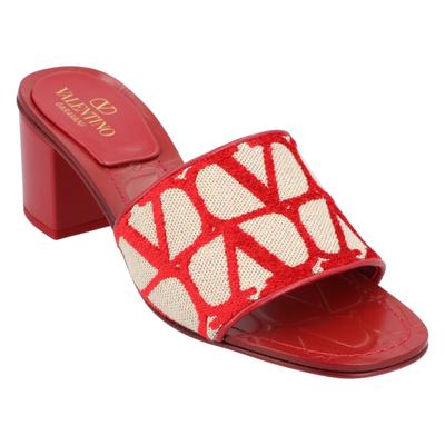 Valentino Vlogo Absatz-Sandalen Rot Image