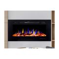 Caminetto elettrico da parete L101,6 x P14 x H54,4 cm Nero - CALBUCO