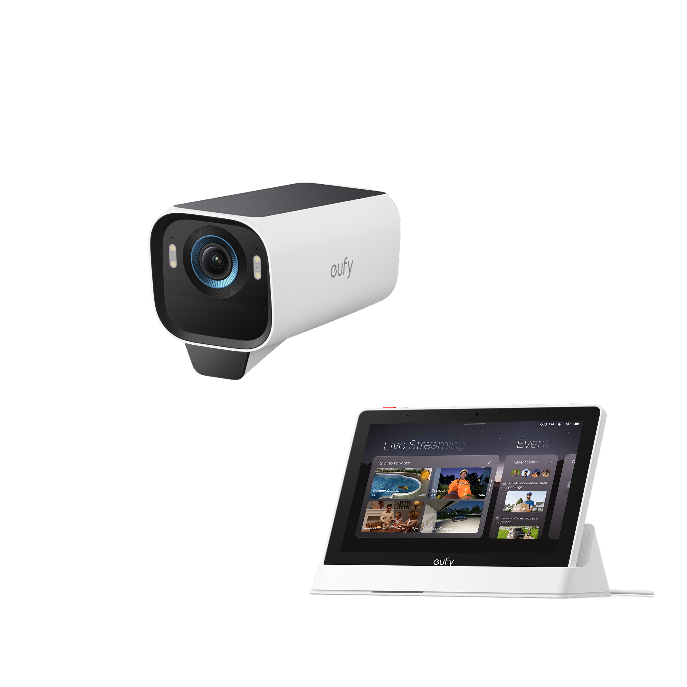 eufy Smart Display E10 + eufyCam S3 Pro Add-on Camera White