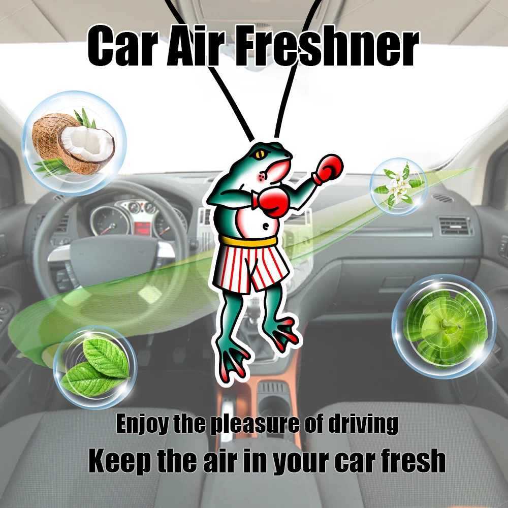 Boxing Frog Hängender Lufterfrischer: „Punch“ Vitalität und Frische im Auto Image