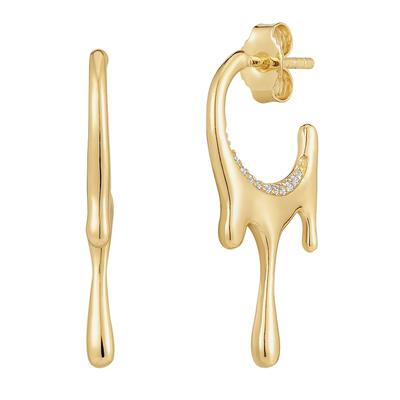 Glanzstücke München - Ohrstecker Sterling Silber in Gelbgold mit Zirkonia Ohrringe 1 ct Damen (59.99 € / 1 ct) Image
