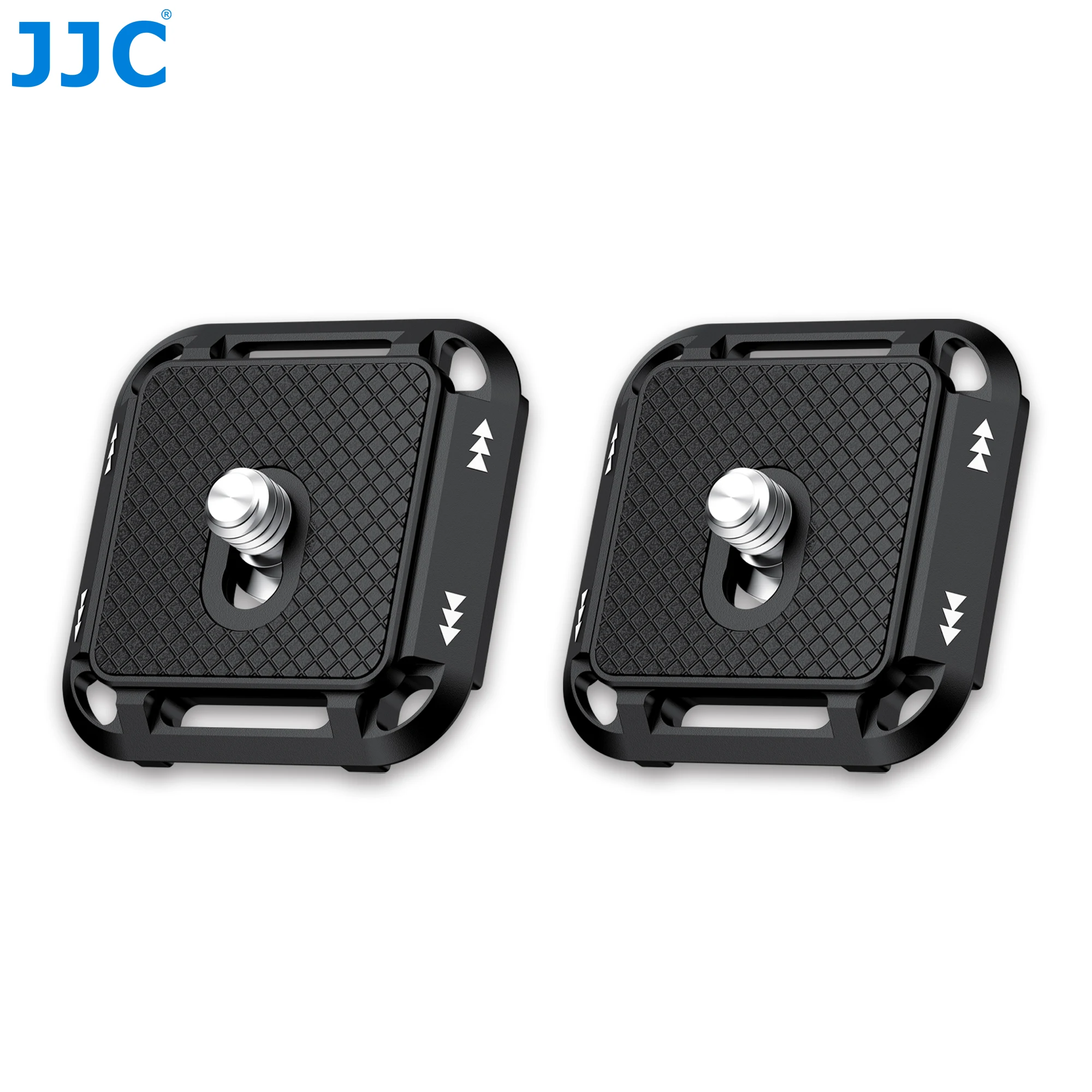 JJC 2 Stück Universal-Schnellwechselplatte aus Metall mit Arca Swiss Kamera-Stativmontageplatte für DSLR Canon Sony Nikon Kamera Image