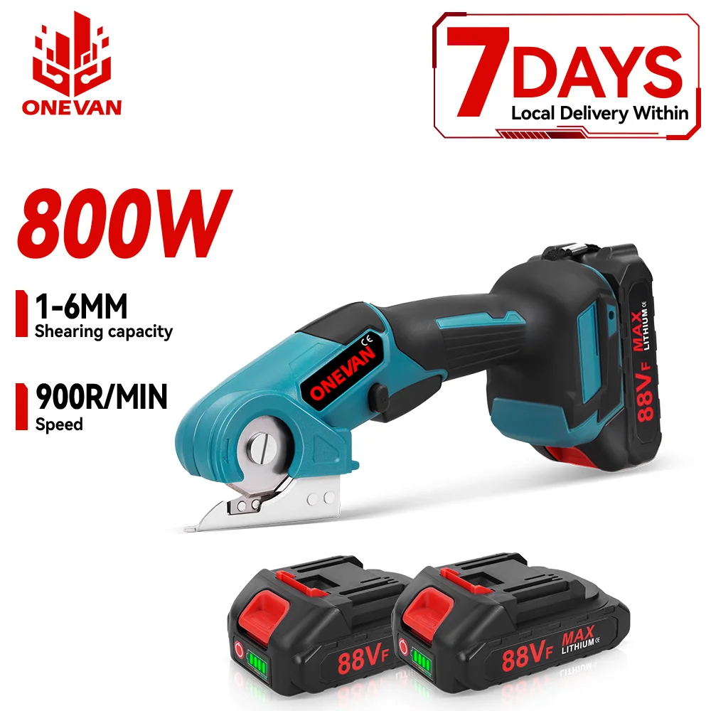 ONEVAN 800W Cordless Elektrische Schere Schneiden Stoff Leder Multifunktionale Handheld Schere Power Werkzeuge Für Makita Batterie Pin Image