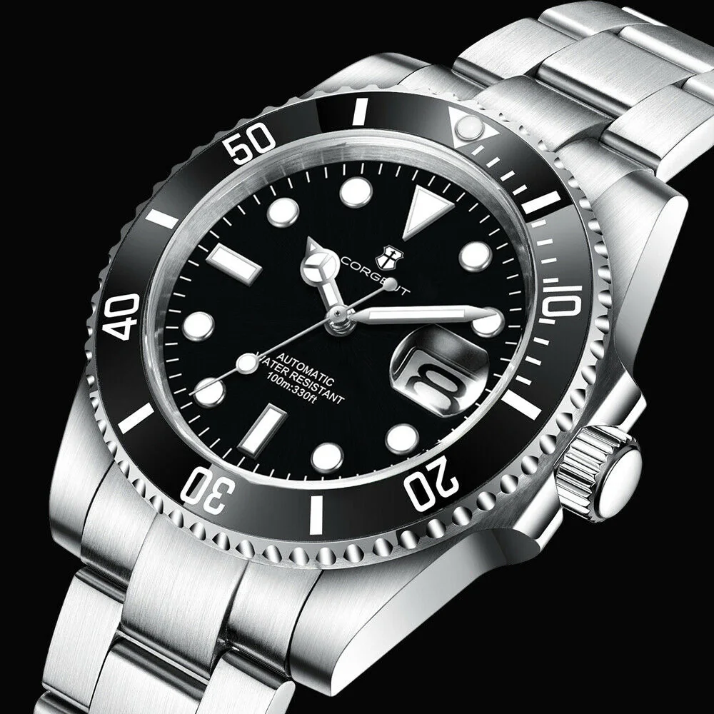 Luxus NH35 Taucher Uhr 40MM Automatische Mechanische Uhren Für Männer Sapphire Leucht 10Bar Kleid Corgeut Reloj Keramik Lünette Image