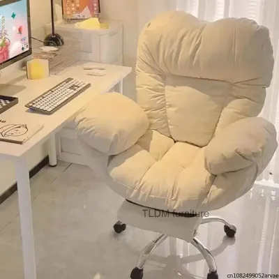 Home Comfortable Computer Sofa Chair, Sedentary Back Desk Chair, Student Dormitory Bedroom Office Study Chair, Home Furniture