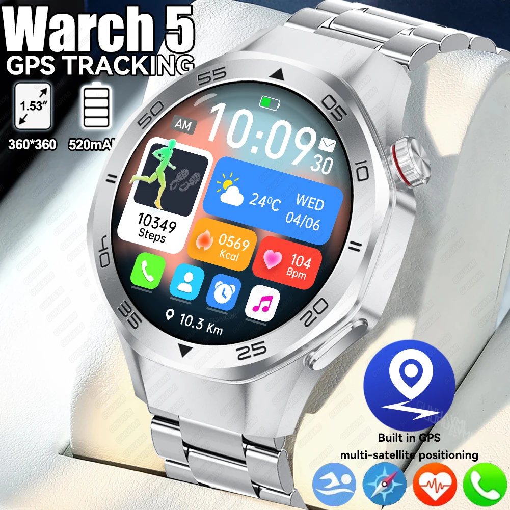 2025Neue Ultra Original GPS Smart Uhren Männer Robuste Kompass Militär 3ATM & IP69 Wasserdicht 100 + Sport Modus Smart armband Frauen Image