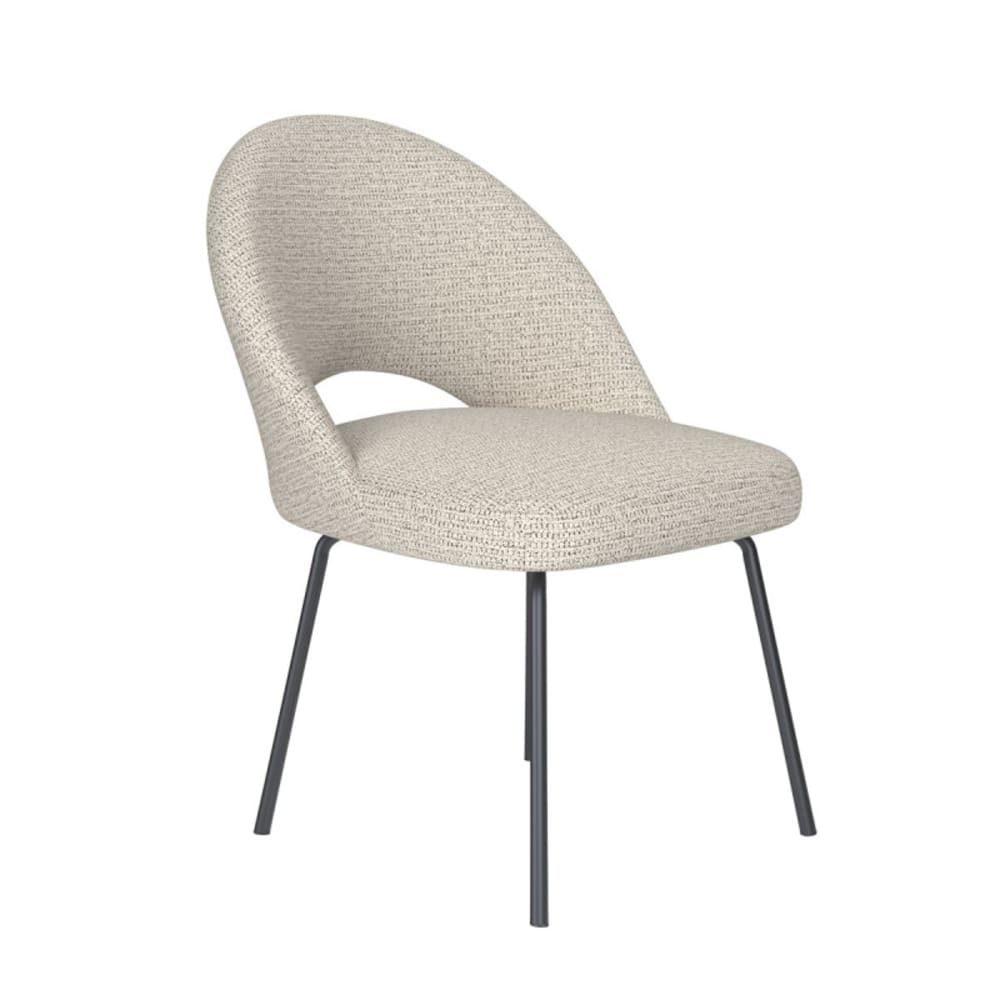 Chaise design en tissu blanc