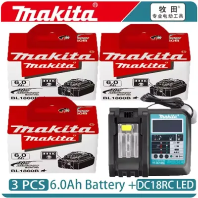 Makita 18v Battery With Rechargeable Lithium Ion for DDF487 BL1880 BL1860B LXT400 Power Tool Makita 18 v Battery