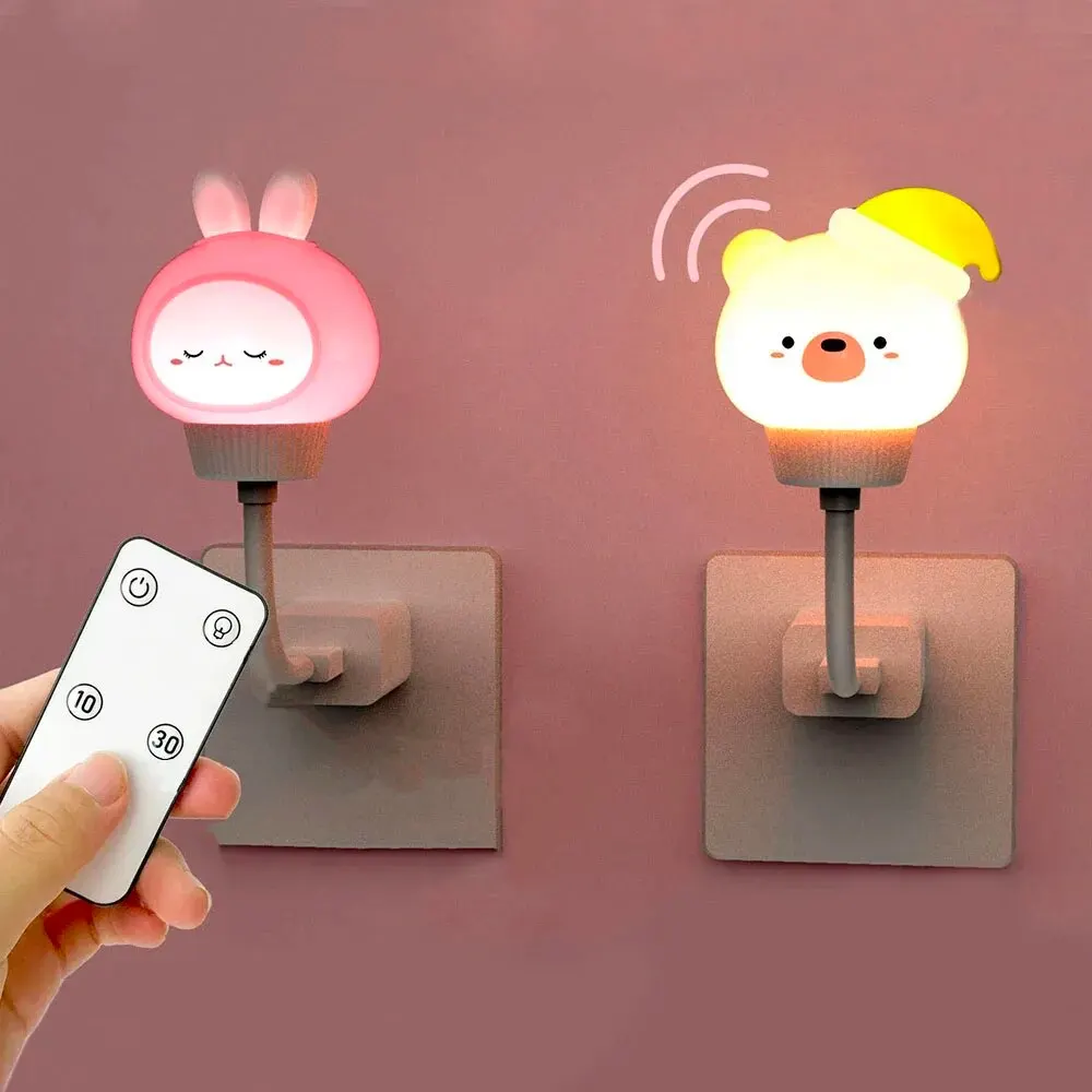 USB Nachtlicht LED Niedliche Cartoon Nachtlampe Ente Fernbedienung für Baby Kind Schlafzimmer Dekoration Nachttischlampe