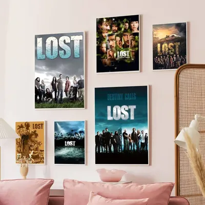 Klassiker TV-Serie Lost Vintage Classic Movie Poster Wasserfester Papieraufkleber Coffee House Bar Dekor Kunst Wandaufkleber