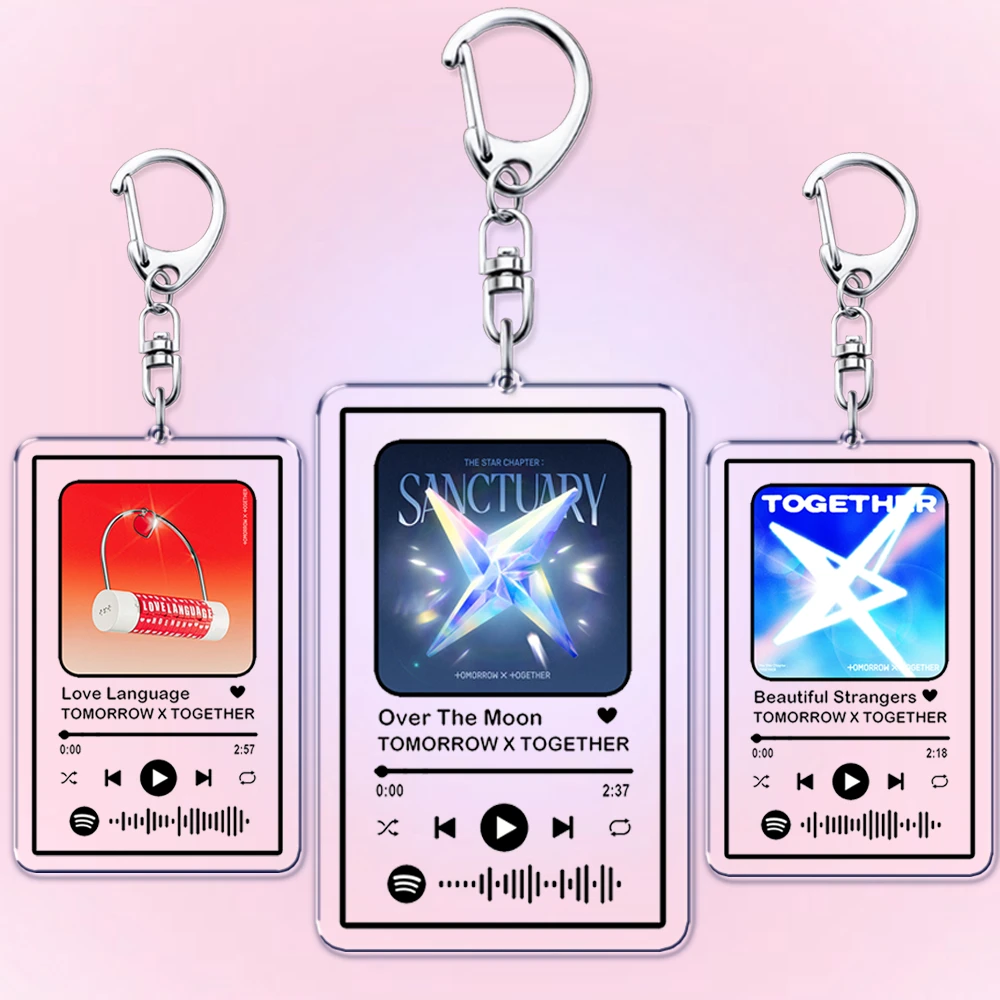 Koreanische Kpop Band Schlüsselanhänger für Frauen Zubehör Tasche Sänger Soobin Yeonjun Beomgyu Taehyun Hueningkai Keying Schmuck Fans Geschenke Image