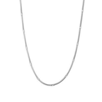 Hey Happiness - Strukturierte Schlangenkette aus Edelstahl Ketten 1 ct Weiss Damen (33.9 € / 1 ct) Image