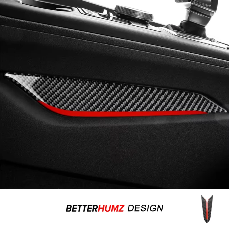 Für Audi A4 B9 A5 2017- Carbon Faser Auto Interior Center Konsole Getriebe Shifter Panel Side Trim Streifen Aufkleber Tuning zubehör Image