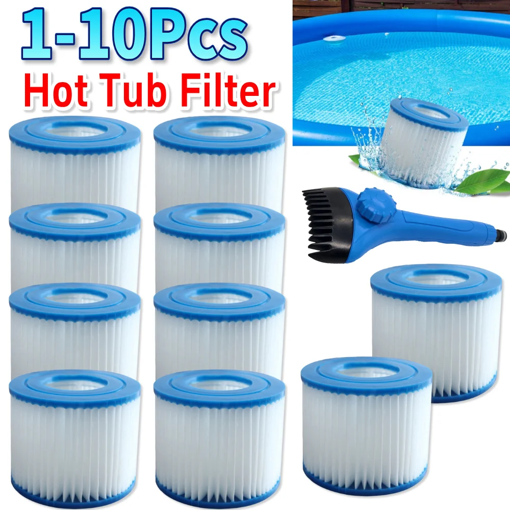 1–10 Stück Typ VI Poolfilter-Ersatz, weiche Gummienden, SPA-Filter-Ersatz, Schwimmbadfilter für oberirdische Pools Image