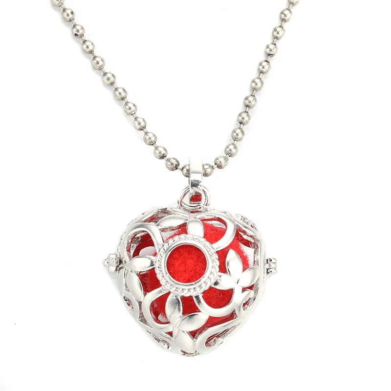 Mexiko Chime 1 Stück Hohlkäfig Engel Ball Anrufer Schwangerschaft Halskette Ätherisches Öl Diffusor Medaillons Anhänger Schmuck Ohne Kette Image