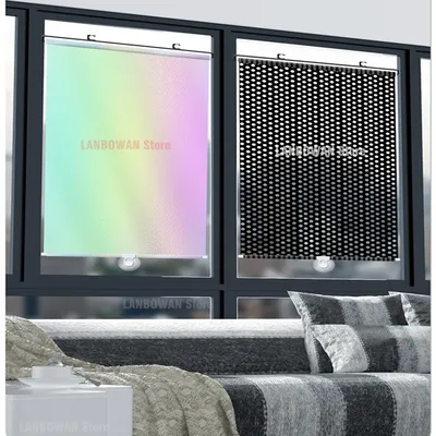 Automatische Einziehbare Roller Jalousien Auto Sonnenschirm Schlafzimmer Küche Blackout Vorhang Sonnenschutz Wärmedämmung Nagel-freies Sonne Blind