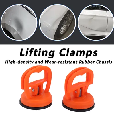 Glass Puller Handheld Household Vacuum Suction Cup Lifter Orange Plastic + Rubber Labor Saving for Glass for Tile