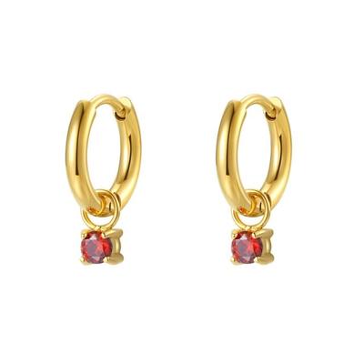 Hey Happiness - Creolen mit funkelnden Regenbogen-Edelsteinen aus Edelstahl Ohrringe 1 pair Damen (39.89 € / ) Image