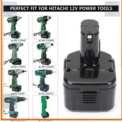 -Suitable for Hitachi 12V WR12DMR CD4D DH15DV C5D nickel cadmium cordless drill high-quality battery 4800/6800/9800mAh battery-