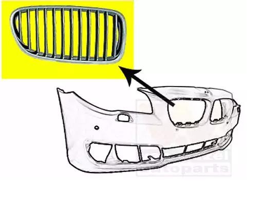 VAN WEZEL Kühlergrill BMW 0619512 51132589750,51137331772,51137412324 Kühlergitter 51137412328,51132589746 Image