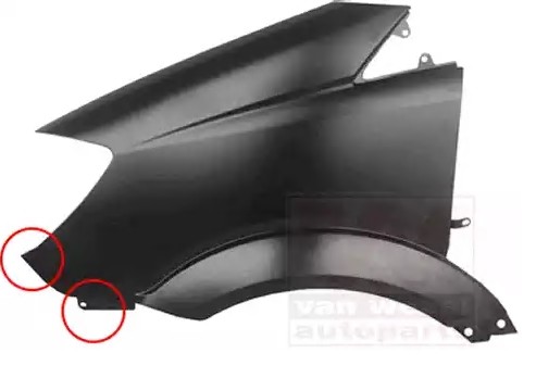 VAN WEZEL Kotflügel MERCEDES-BENZ 3083657 9068810101,A9068810101 Image