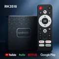 RK3518 Android TV Box Hulu Google Play TikTok Ready Controllo vocale intelligente Dual-Band 2.4G/5G Wi-Fi 4K HDR Media Streamer Bluetooth