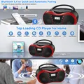 Lettore CD portatile con radio FM Bluetooth Boombox Cassette Lettore stereo radio AM per radio CD/CD-R/RW Lettore CD con spina USA/UE