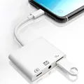 Adattatore per fotocamera USB 3.0 OTG adattatore convertitore OTG Jack per cuffie da 3.5mm scheda Audio Audio adattatore per tastiera trasferimento dati per iPhone