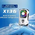 Modello ricaricabile con clip posteriore per ventola di raffreddamento wireless a semiconduttore per telefono cellulare portatile con batteria, dispositivo di raffreddamento silenzioso