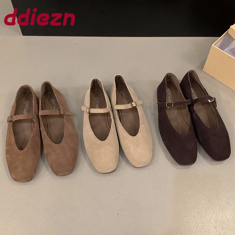 Nuove Scarpe Basse da Donna con Cinturino a Fibbia, Moda Primavera, Calzature Estive Casual Femminili, Morbide Mary Janes