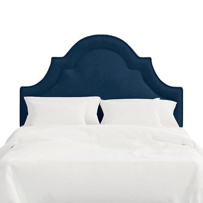 Vanessa Headboard - Notched Arch Bed, Notched Arch Bed/Velvet Ink, King - Grandin Road