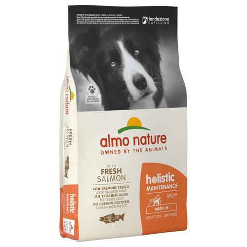 2x12kg Lachs & Reis Medium Almo Nature Holistic Hundefutter trocken