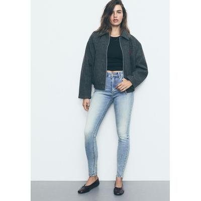 Stradivarius D07 Regular waist skinny jeans MEDIUM DENIM WASH 8