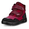 Klettstiefel ECCO "Urban Snowboarder", Kinder, Gr. 32, schwarz (schwarz, rot), Leder, Textil, sportlich, Schuhe, Winterboots, Winterstiefel, Kinderstiefel mit waterproof-Ausstattung