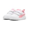 Sneaker PUMA "COURTFLEX V3 DOTTY V INF", Gr. 22, weiß (puma weiß, pinkscape, silber mist), Synthetik, sportlich, Schuhe, für Kinder
