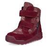 Klettstiefel ECCO "Urban Mini", Kinder, Gr. 27, dunkelrot schneeflocken, Veloursleder, Textil, bedruckt, sportlich, Schuhe, Winterboots, Winterstiefel, Stiefelette mit GORE-TEX