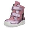 Klettstiefel ECCO "Urban Mini", Kinder, Gr. 27, rosa (rosa, flieder), Veloursleder, Textil, metallic, sportlich, Schuhe, Winterboots, Winterstiefel, Stiefelette mit GORE-TEX