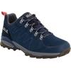 Wanderschuh JACK WOLFSKIN "REFUGIO TEXAPORE LOW W", Gr. 42, dunkelblau, grau, Leder, Textil, sportlich, Schuhe, Wasserdicht, Trekkingschuh