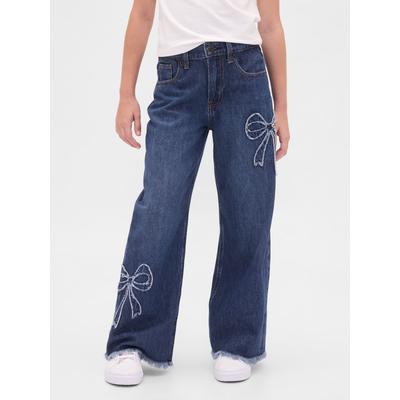 Gap Blue Low Rise Stride Wide-Leg Jeans (5-13yrs)