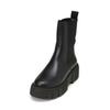 Chelseaboots MARC O'POLO "mit leichter Plateausohle", Damen, Gr. 40, schwarz, Obermaterial: 100% Leder (Rind), unifarben, Schuhe