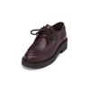Schlupfboots MARC O'POLO "aus edlem Kalbleder", Damen, Gr. 39, schwarz aubergine rot, Obermaterial: 100% Leder (Rind), unifarben, Schuhe